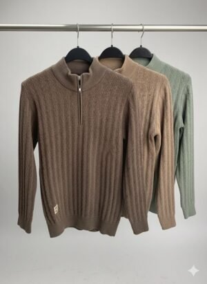 Men’s Quarter-Zip Sweater-One Size